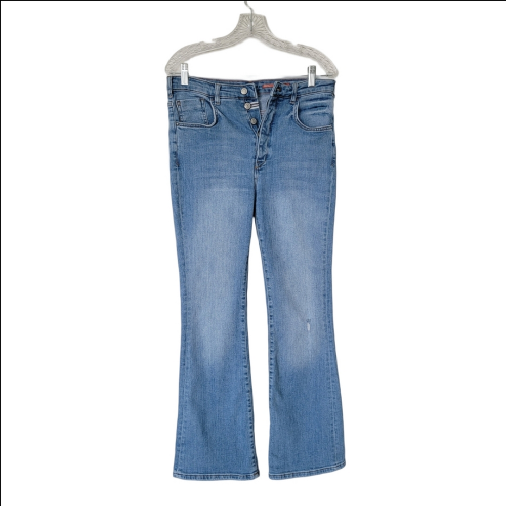 Anthropologie Sky Blue Flare Jeans - Picture 4 of 13